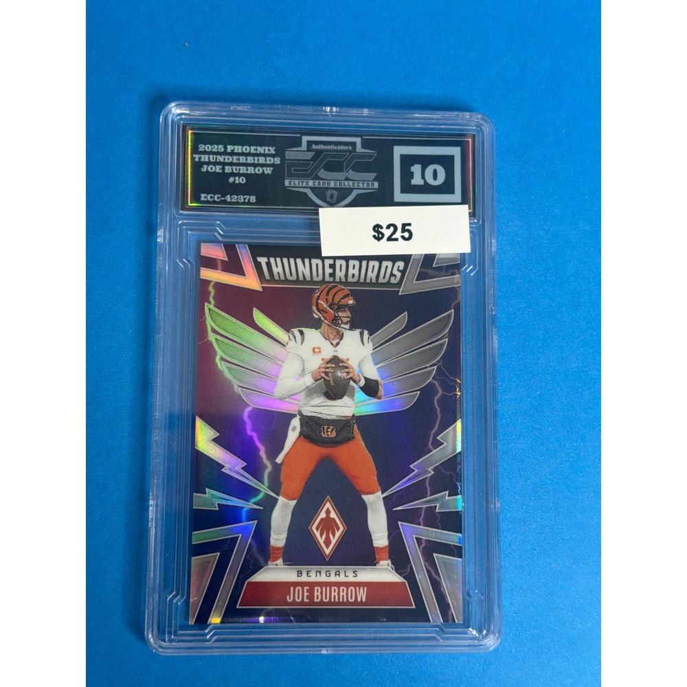 Joe Burrow 2025 Panini Phoenix Thunderbirds #10 Bengals ECC 10 Graded Card